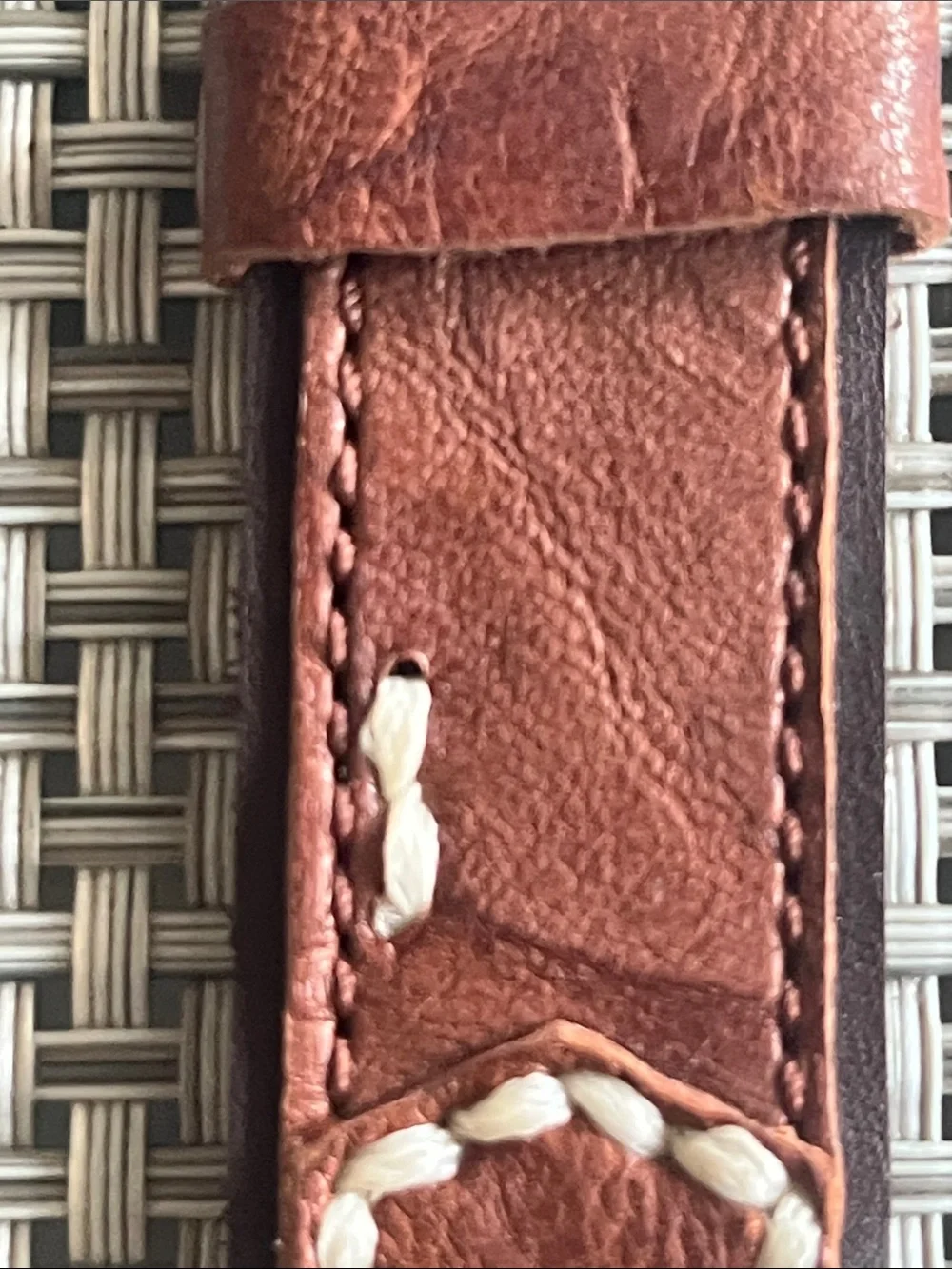 Lucky Brand Silver-Tone Case Watch with Brown Leather Strap